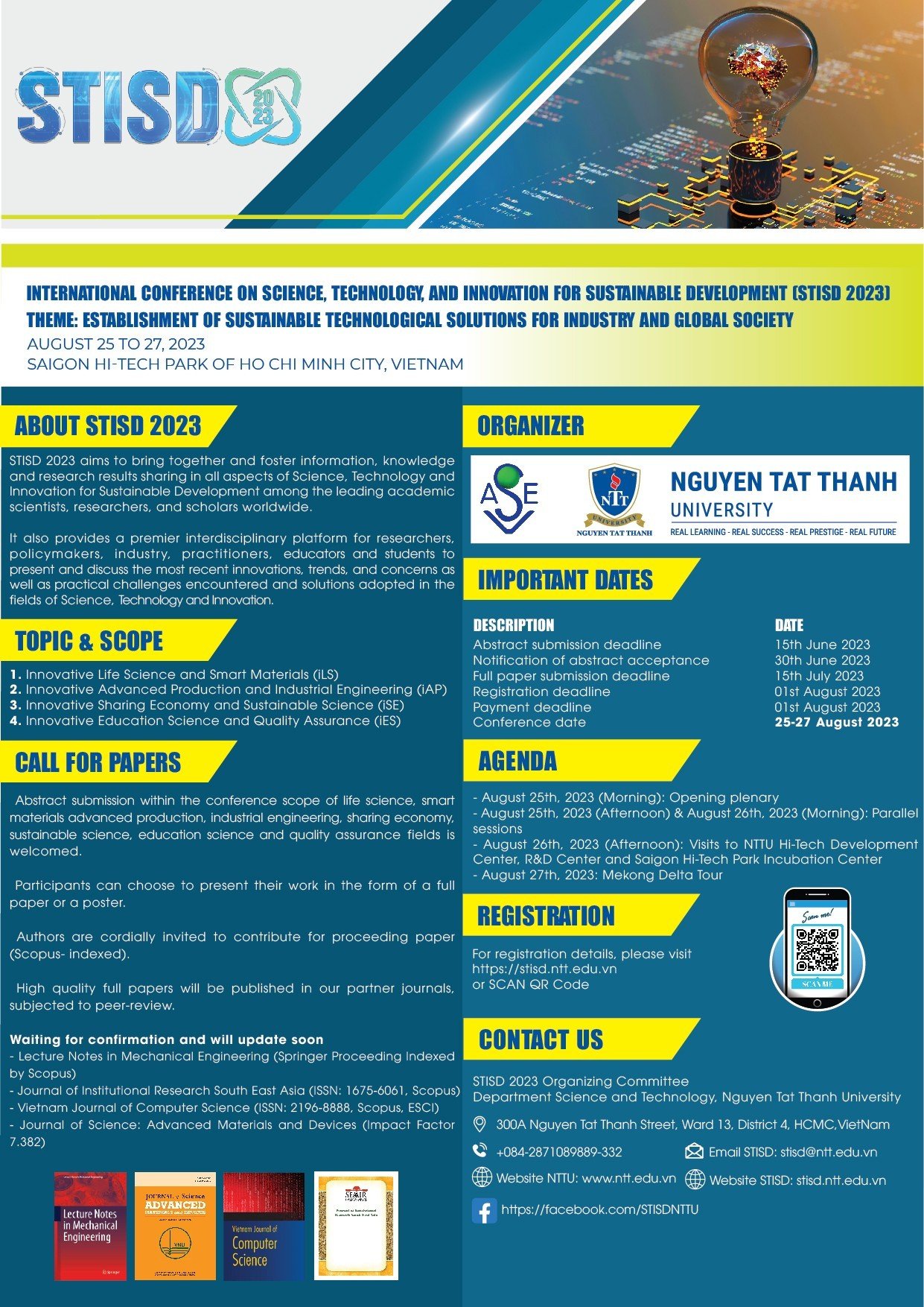 STISD 2023 Brochure Nguyen Tat Thanh University